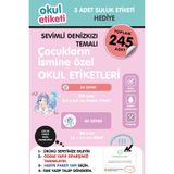 OKUL ETİKETİ BASKI OKUL ETİKETİ SEVİMLİ DENİZKIZI TEMALI MİDİ PAKET İSME ÖZEL OKUL ETİKETİ / SULUK ETİKETİ HEDİYELİDİR STICKER TOPLAM 245 ADET