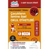 OKUL ETİKETİ BASKI OKUL ETİKETİ TARAFTAR CİMBOM TEMALI MİDİ PAKET İSME ÖZEL OKUL ETİKETİ / SULUK ETİKETİ HEDİYELİDİR STICKER TOPLAM 245 ADET