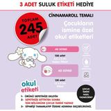 Okul Etiketi Cinnamaroll Temalı Midi Paket Isme Özel Okul Etiketi / Suluk Etiketi Hediyelidir Stıcker Toplam 245 Adet