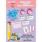 Okul Etiketi Full Set 306 Labubu / Kalem Etiketi Isimli Kişiye Özel