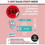Okul Etiketi Hangyodan Temalı Midi Isme Özel Okul Etiketi Suluk Etiketi Hediyelidir Stıcker Toplam 245 Adet