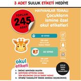 Okul Etiketi Hayvanlar Temalı Midi Isme Özel Okul Etiketi Suluk Etiketi Hediyelidir Stıcker Toplam 245 Adet