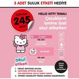 Okul Etiketi Hello Kıtty Temalı Isme Özel Okul Etiketi Suluk Etiketi Hediyelidir Stıcker Toplam 245 Adet