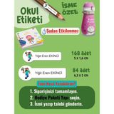 Okul Etiketi Kalem Defter Etiketi Minecraf Temalı Özel Isim Yazılabilen Etiket - 252ADET - Çok Renkli