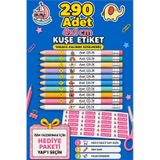 Okul Etiketi Kalem Defter Etiketi Özel Isim Yazılabilen Etiket Seti - Isim Etiketi 290 Adet Tabaka Şeklinde Çok Renkli