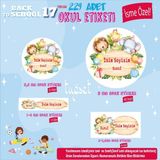 Okul Etiketi Kalem Defter Etiketi Özel Isim Yazılabilen Etiket Seti - Isim ETIKETI-T540-OE17