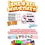 Okul Etiketi Kalem Defter Etiketi Özel Isim Yazılabilen Etiket Seti SET04