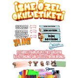 Okul Etiketi Kalem Defter Etiketi Özel Isim Yazılabilen Etiket Seti SET06