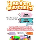 Okul Etiketi Kalem Defter Etiketi Özel Isim Yazılabilen Etiket Seti SET13