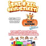 Okul Etiketi Kalem Defter Etiketi Özel Isim Yazılabilen Etiket Seti SET14