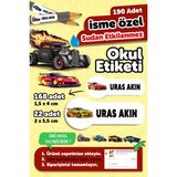 Okul Etiketi Kalem Defter Isimli Etiket Isim Yazılabilen Baykuş - 190 Adet Özel Tasarım Etiket - Karışık - Yok