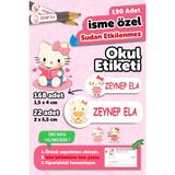 Okul Etiketi Kalem Defter Isimli Etiket Isim Yazılabilen Hello Kety - 190 Adet Özel Tasarım - Karışık - Yok