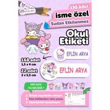 Okul Etiketi Kalem Defter Isimli Etiket Isim Yazılabilen Kawai - 190 Adet Özel Tasarım Etiket - Karışık - Yok