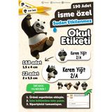 Okul Etiketi Kalem Defter Isimli Etiket Isim Yazılabilen Kungfu Panda - 190 Adet Özel Yeni Tasarım