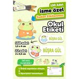 Okul Etiketi Kalem Defter Isimli Etiket Isim Yazılabilen Kurbağa - 190 Adet Özel Tasarım Okul Etiket - Karışık - Yok