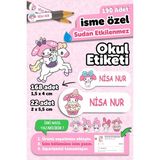Okul Etiketi Kalem Defter Isimli Etiket Isim Yazılabilen My Melody - 190 Adet Özel Tasarım Etiket - Karışık - Yok