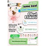 Okul Etiketi Kalem Defter Isimli Etiket Isim Yazılabilen Peri Kızları - 190 Adet Özel Tasarım - Karışık - Yok