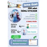 Okul Etiketi Kalem Defter Isimli Etiket Isim Yazılabilen Prenses Temalı - 190 Adet Özel Yeni Tasarım