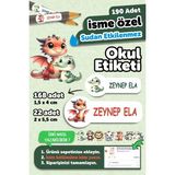 Okul Etiketi Kalem Defter Isimli Etiket Isim Yazılabilen Sevimli Hayvanlar - 190 Adet Özel Tasarım - Karışık - Yok