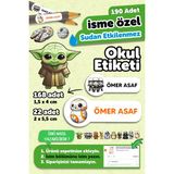 Okul Etiketi Kalem Defter Isimli Etiket Isim Yazılabilen Star Warss - 190 Adet Özel Tasarım Etiket - Karışık - Yok