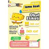 Okul Etiketi Kalem Defter Isimli Etiket Isim Yazılabilen Stetch - 190 Adet Özel Tasarım - Karışık - Yok