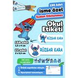 Okul Etiketi Kalem Defter Isimli Etiket Isim Yazılabilen Stitc- 190 Adet Özel Tasarım Etiket - Karışık - Yok