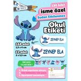 Okul Etiketi Kalem Defter Isimli Etiket Isim Yazılabilen Stitch - 190 Adet Özel Yeni Tasarım