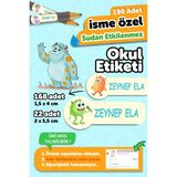 Okul Etiketi Kalem Defter Isimli Etiket Isim Yazılabilen Tatlı Canavarlar - 190 Adet Özel Tasarım - Karışık - Yok