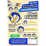 Okul Etiketi Kalem Defter Isimli Etiket Isim Yazılabilen Voleybol Set - 190 Adet Özel Tasarım Etiket - Karışık - Yok