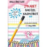 Okul Etiketi Kalem Etiketi Isimli Kişiye Özel Kedi 294 Adet