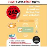 Okul Etiketi Kedi Temalı Isme Özel Okul Etiketi Suluk Etiketi Hediyelidir Stıcker Toplam 245 Adet