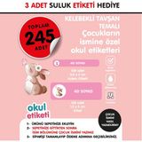 Okul Etiketi Kelebekli Tavşan Temalı Midi Isme Özel Okul Etiketi Suluk Etiketi Hediyelidir Stıcker Toplam 245 Adet