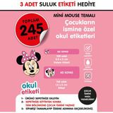 Okul Etiketi Mini Mouse Temalı Isme Özel Okul Etiketi Suluk Etiketi Hediyelidir Stıcker Toplam 245 Adet