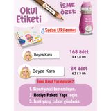 Okul Etiketi SUDAN ETKİLENMEZ, Kalem Defter Etiketi Barbi Temalı Özel Isim Yazılabilen Etiket - 252ADET - Çok Renkli