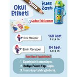 Okul Etiketi SUDAN ETKİLENMEZ, Kalem Defter Etiketi Brawl Star Temalı Özel Isim Yazılabilen Etiket - 252ADET - Çok Renkli