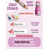 Okul Etiketi SUDAN ETKİLENMEZ,, Kalem, Defter, Etiketi Çilek Kız Temalı Özel Isim Yazılabilen Etiket - 252ADET - Çok Renkli