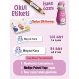 Okul Etiketi SUDAN ETKİLENMEZ, Kalem Defter Etiketi Deniz Canlıları Temalı Özel Isim Yazılabilen Etiket - 252ADET - Çok Renkli