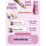 Okul Etiketi SUDAN ETKİLENMEZ, Kalem Defter Etiketi Karlar Prensesi Temalı Özel Isim Yazılabilen Etiket - 252ADET - Çok Renkli