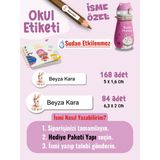 Okul Etiketi SUDAN ETKİLENMEZ, Kalem Defter Etiketi Sevimli Bebek Temalı Özel Isim Yazılabilen Etiket - 252ADET - Çok Renkli