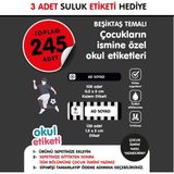 Okul Etiketi Taraftar Bjk Temalı Midi Isme Özel Okul Etiketi Suluk Etiketi Hediyelidir Stıcker Toplam 245 Adet