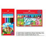 Okul Faber Castell Boya Seti Lüks Kuru Boya, Pastel Boya 2 Li