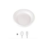 Okul Için Ve Kermes Için 3Lü Set Köpük Tabak50 Catal50 Kaşık 50
