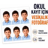 Okul Kayıt Için 6 Adet Vesikalık Fotoğraf Baskısı | Öğrenci Kimlik Fotoğrafı