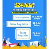 Okul Kreş Kişiye Özel Isim Etiket Seti - Model 591