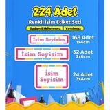 Okul Kreş Kişiye Özel Isim Etiket Seti - Model 592