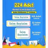 Okul Kreş Kişiye Özel Isim Etiket Seti - Model 597