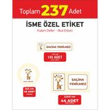 Okul Öğrenci Etiketi Kalem Defter Kitap Matara İsme Özel Etiket