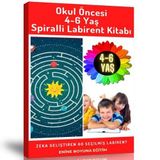 Okul Öncesi 4-6 Yaş Labirent Kitabı (Spiralli Labirent Kitabı) - Enine Boyuna Eğitim