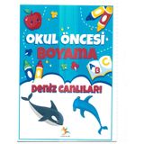 Okul Öncesi Deniz Canlıları Boyama Kitabı, Eğitici Aktivite Seti, 3-6 Yaş Arası