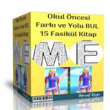 Okul Öncesi Farkı ve Yolu Bul Seti 15 Fasikül Kitap Enine Boyuna Eğitim